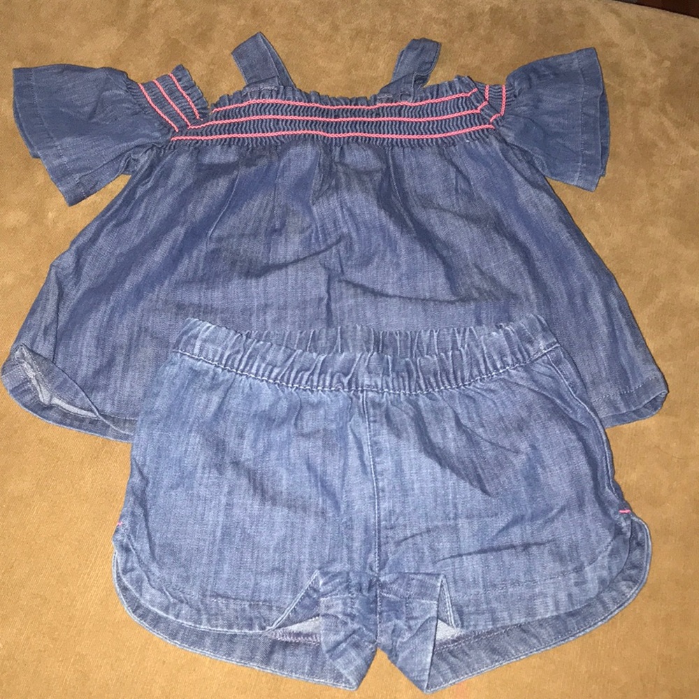 Top and shorts